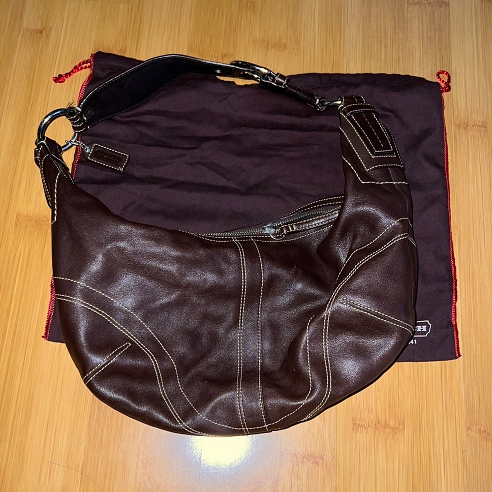 Coach purse brown